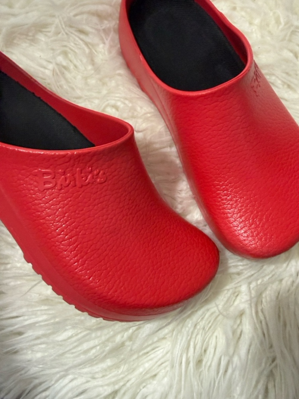 Birkenstock Red Waterproof Slip-On Clog size 8 - Picture 7 of 9